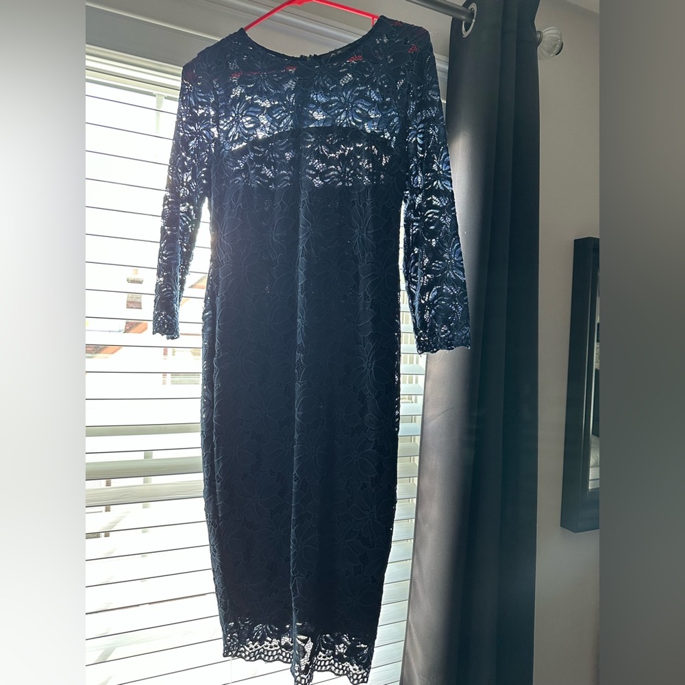 Armani Exchange Paris Blue Lace Dress Size 14